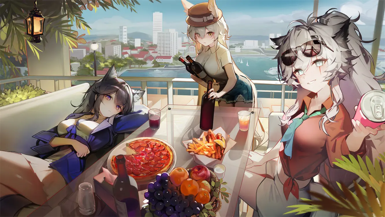 电脑壁纸 明日方舟 拉普兰德 德克萨斯 游戏壁纸 插画美图