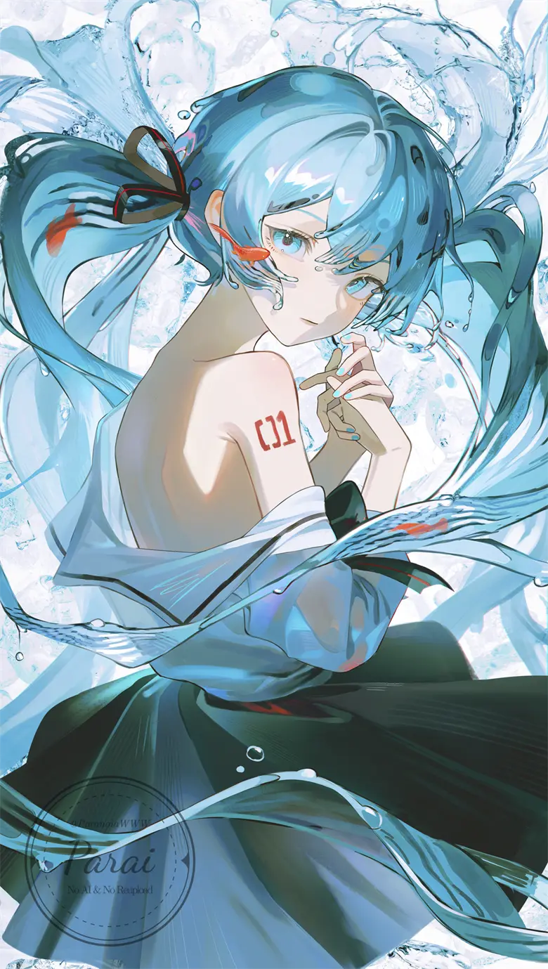 手机壁纸 虚拟偶像 初音未来 Miku 插画美图