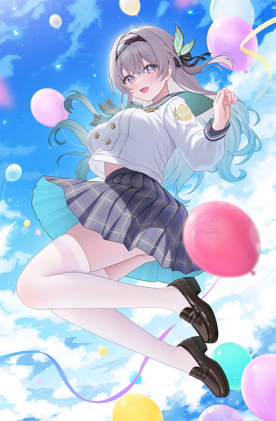 游戏壁纸 崩坏：星穹铁道 流萤 JK制服 短裙 手机壁纸