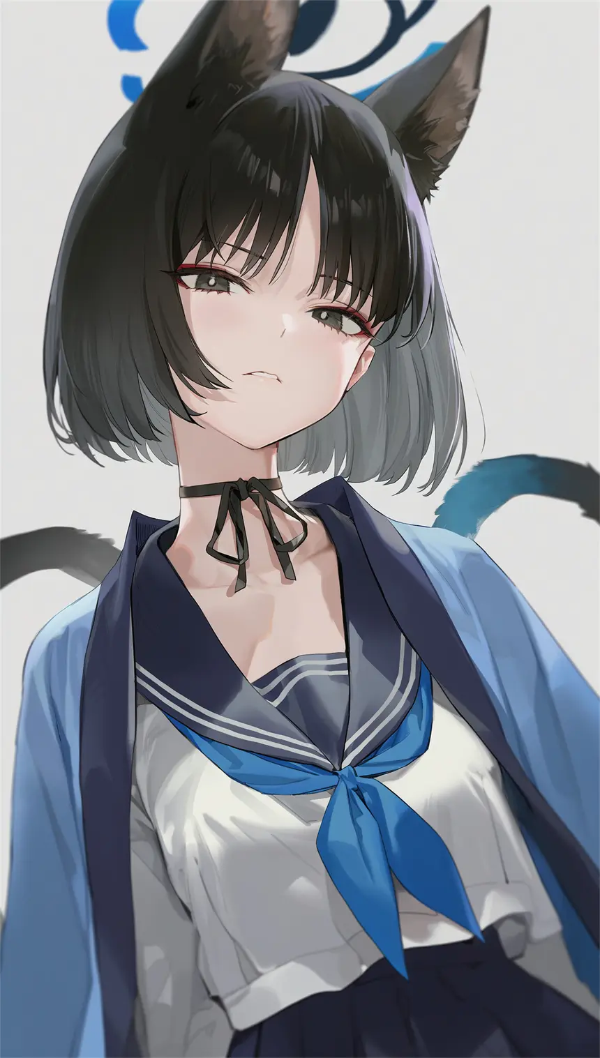 蔚蓝档案 桐生桔梗 JK美少女 游戏壁纸 手机壁纸