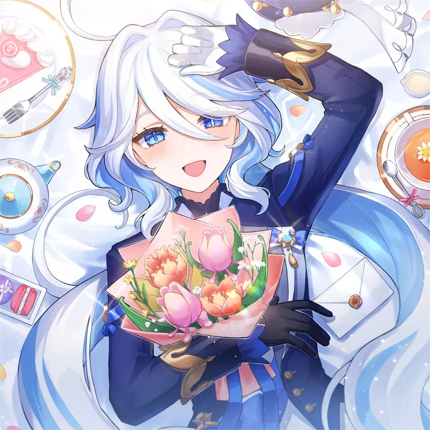 原神 芙宁娜 游戏壁纸 手机壁纸 插画美图