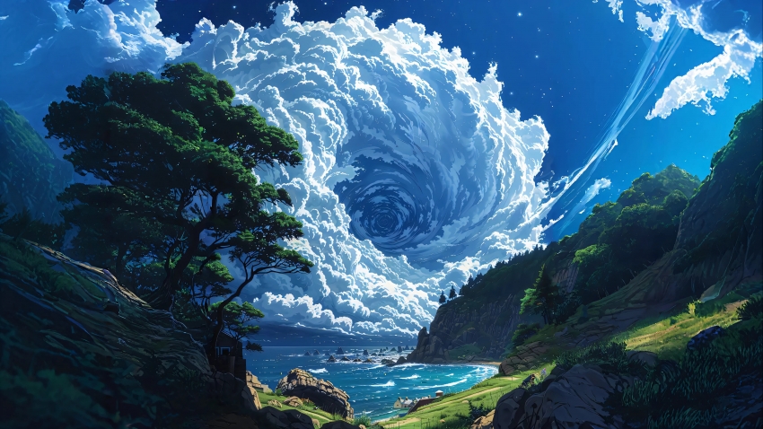 风暴之眼 4K 风景壁纸 电脑壁纸 3840x2160