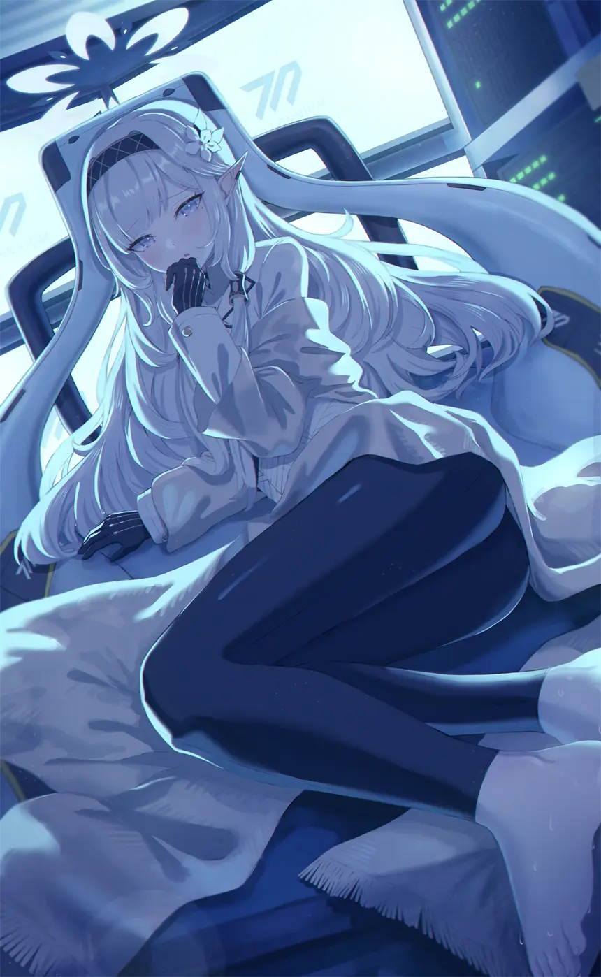 蔚蓝档案 明星日鞠 可爱 黑裤 兽耳 游戏壁纸 手机壁纸