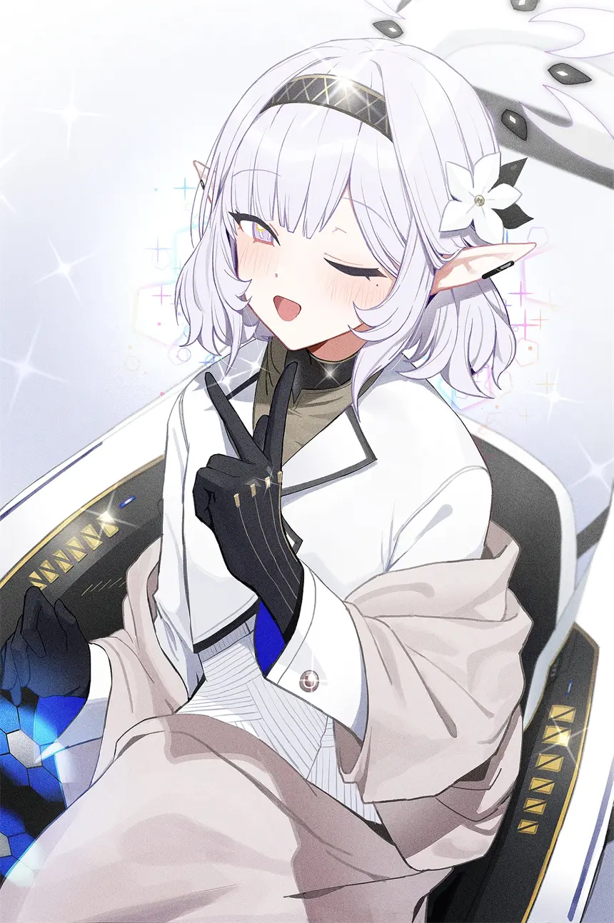 蔚蓝档案 明星日鞠 可爱 制服 眨眼 兽耳 游戏壁纸 手机壁纸