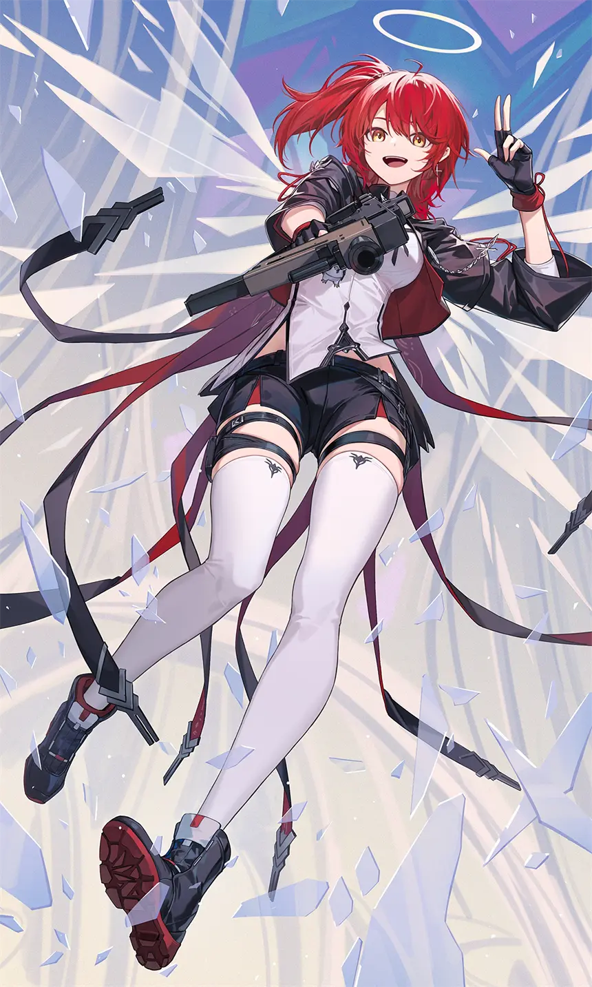 明日方舟 能天使 白丝 红发美少女 游戏壁纸 3K壁纸 电脑壁纸