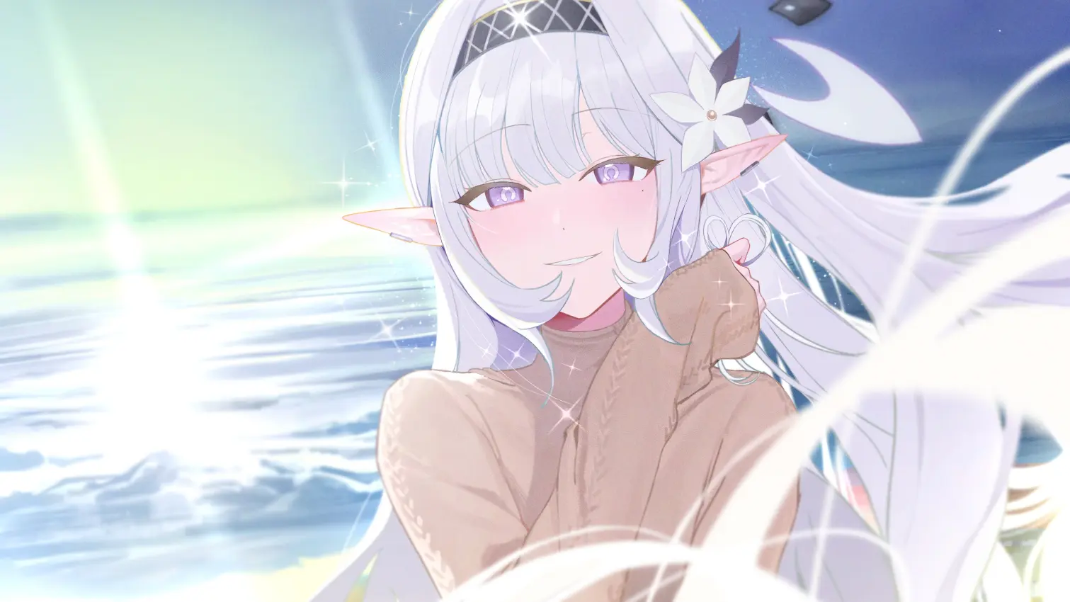 蔚蓝档案 明星日鞠 可爱 银发少女 游戏壁纸 电脑壁纸