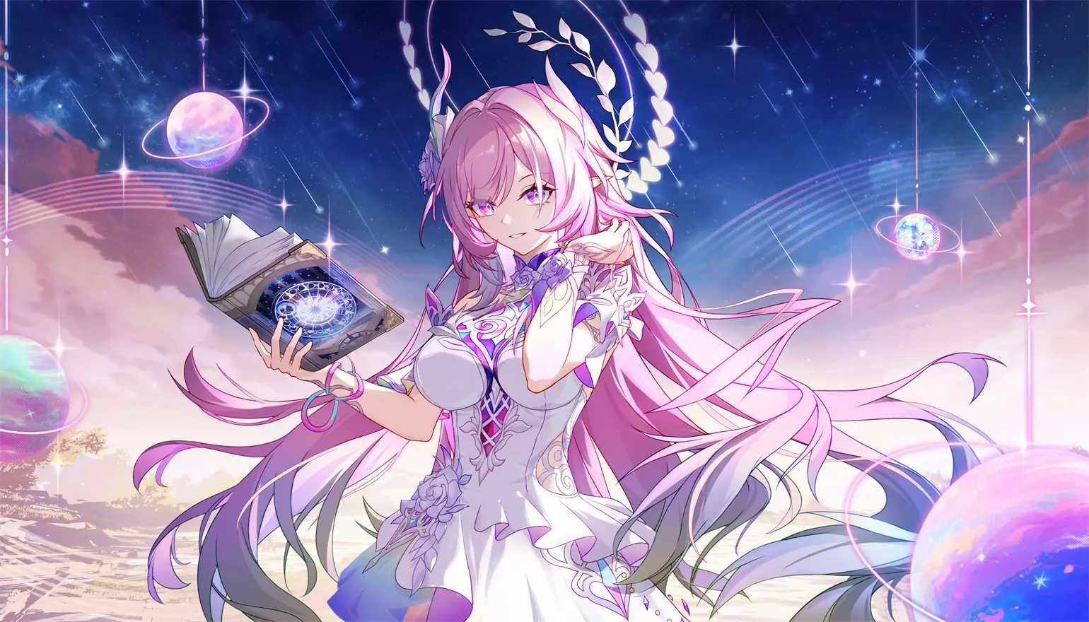 崩坏：星穹铁道 昔涟 星空 粉色头发 游戏壁纸 电脑壁纸