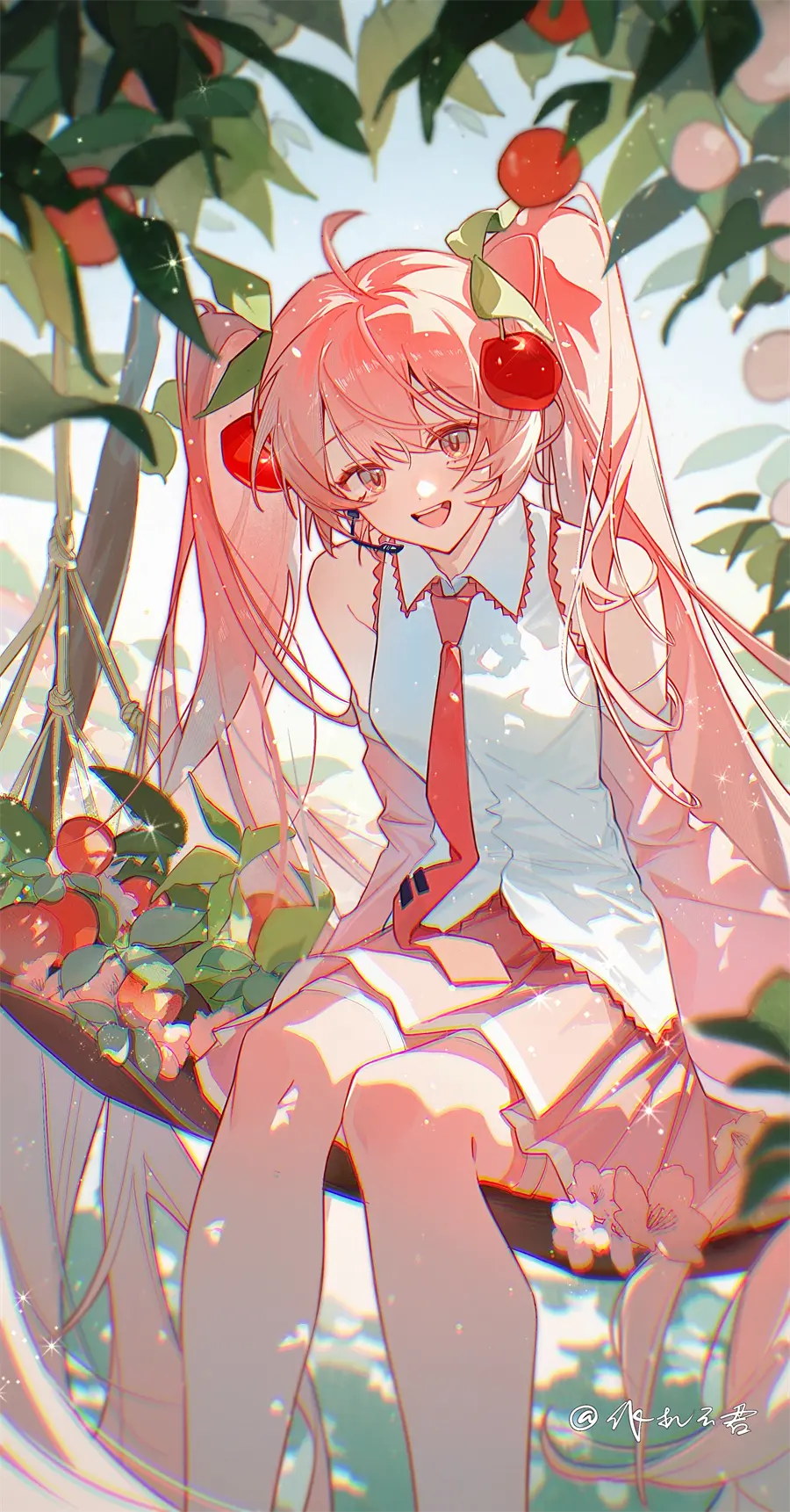 初音未来 美少女 Miku 双马尾 VOCALOID 虚拟偶像 手机壁纸 动漫壁纸