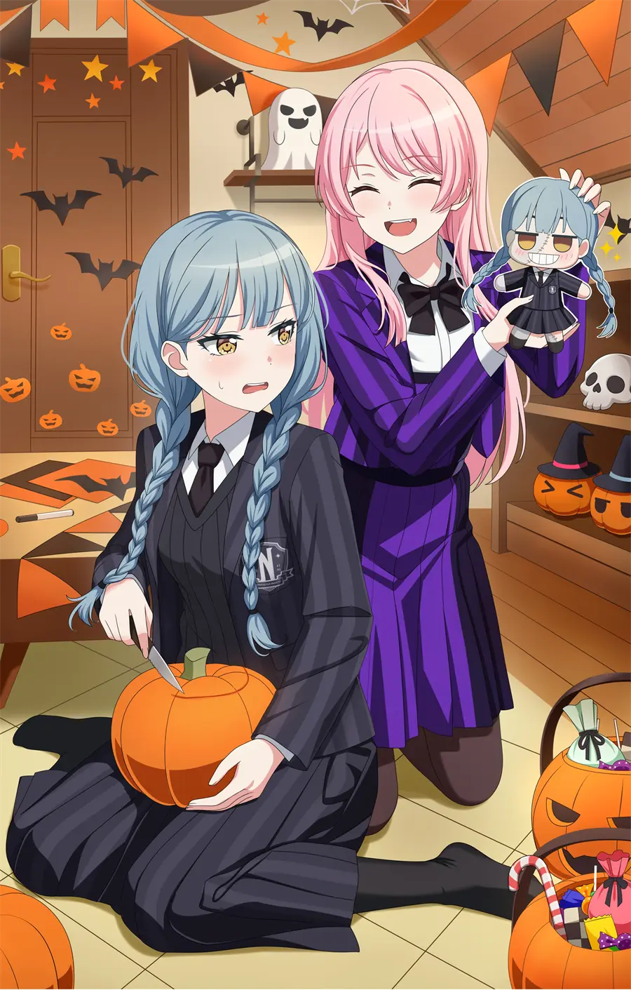 BanG Dream! 丰川祥子 万圣节 爱祥 千早爱音 动漫壁纸 手机壁纸