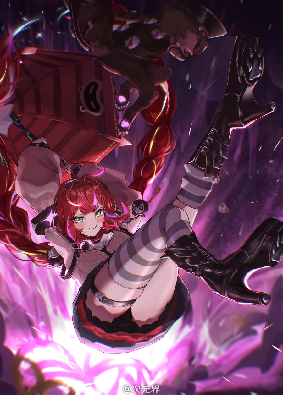 手机壁纸 绝区零 浮波柚叶 雨伞 可爱少女 游戏壁纸