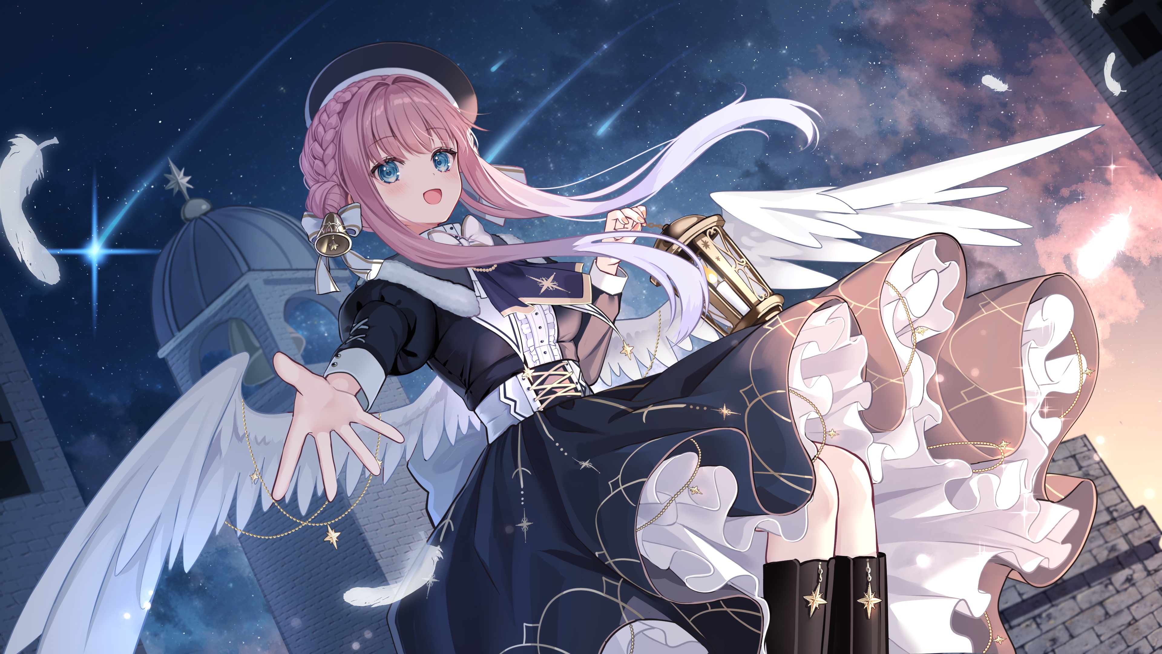 粉色头发 天使 美少女 电脑壁纸 动漫壁纸 4K壁纸