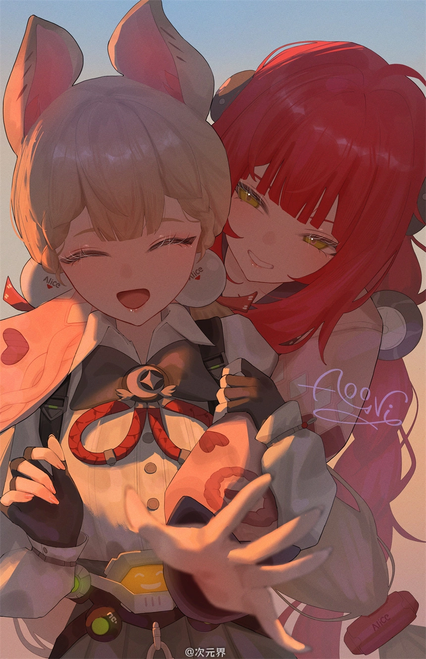 绝区零 爱丽丝 柚叶 拥抱 游戏壁纸 手机壁纸 2K壁纸