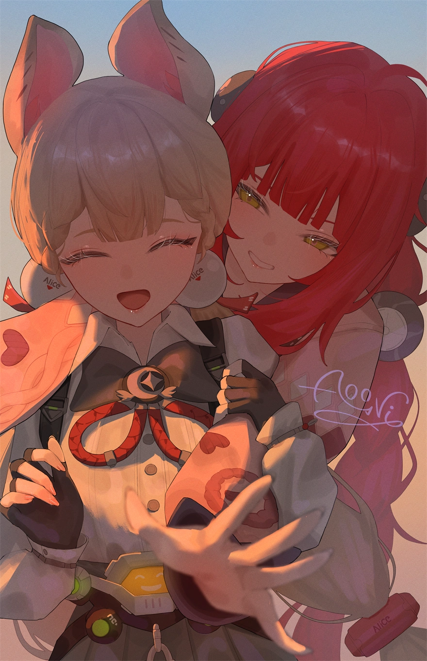 绝区零 爱丽丝 柚叶 拥抱 游戏壁纸 手机壁纸 2K壁纸