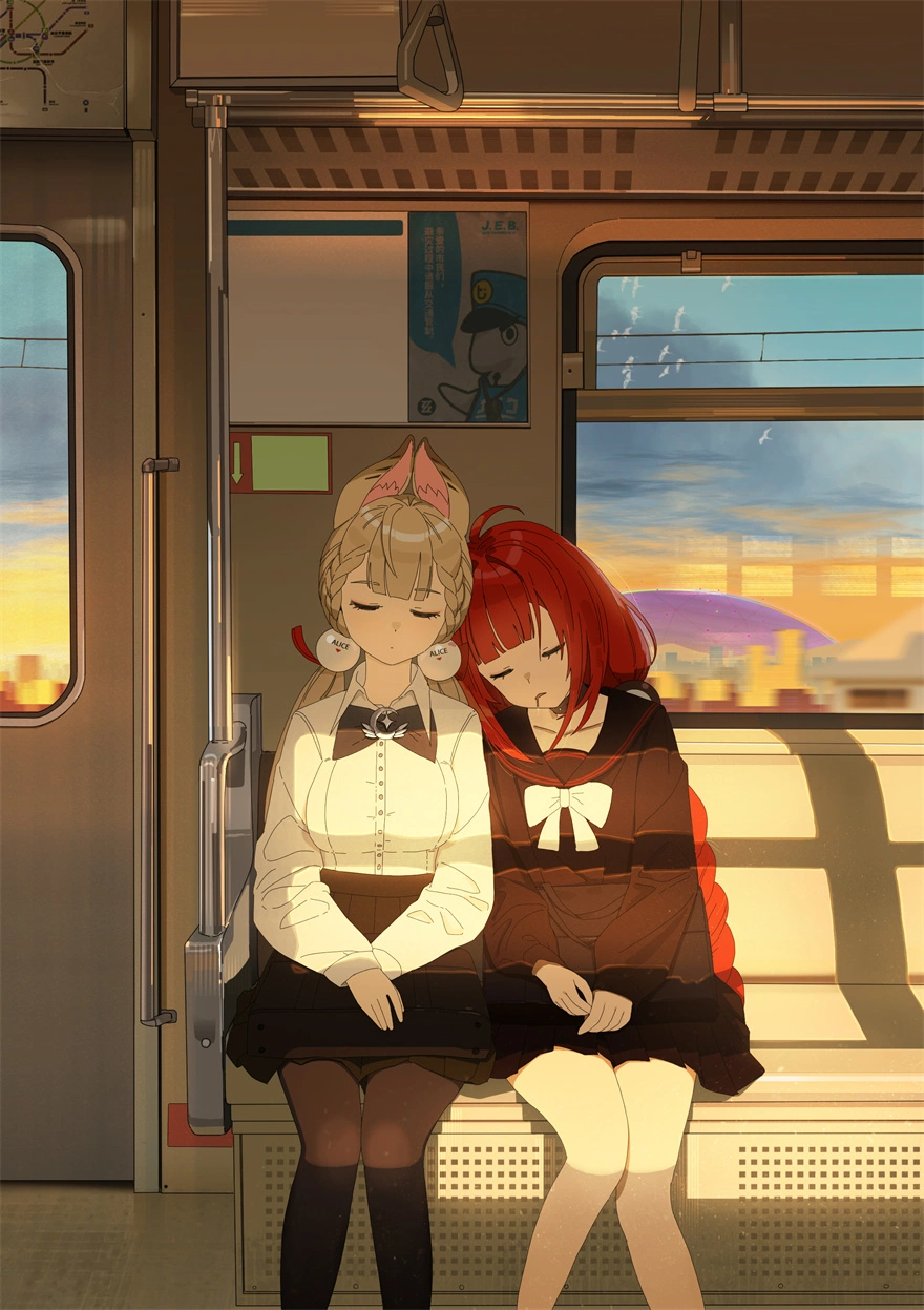 绝区零 爱丽丝 柚叶 电车 游戏壁纸 手机壁纸 2K壁纸