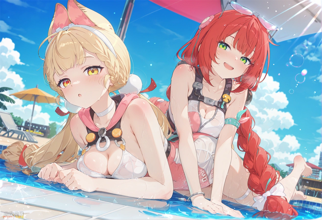 绝区零 爱丽丝 柚叶 泳装 游戏壁纸 电脑壁纸 2K壁纸