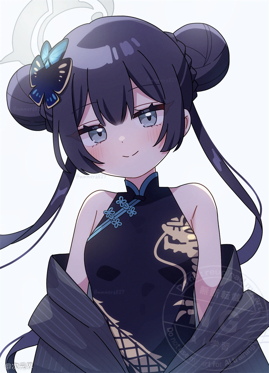 蔚蓝档案 龙华妃咲 可爱少女 旗袍 游戏壁纸 手机壁纸 2K壁纸