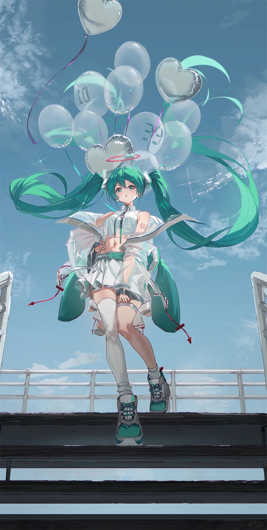 虚拟偶像 初音未来 Miku 双马尾 动漫壁纸 手机壁纸 4K壁纸
