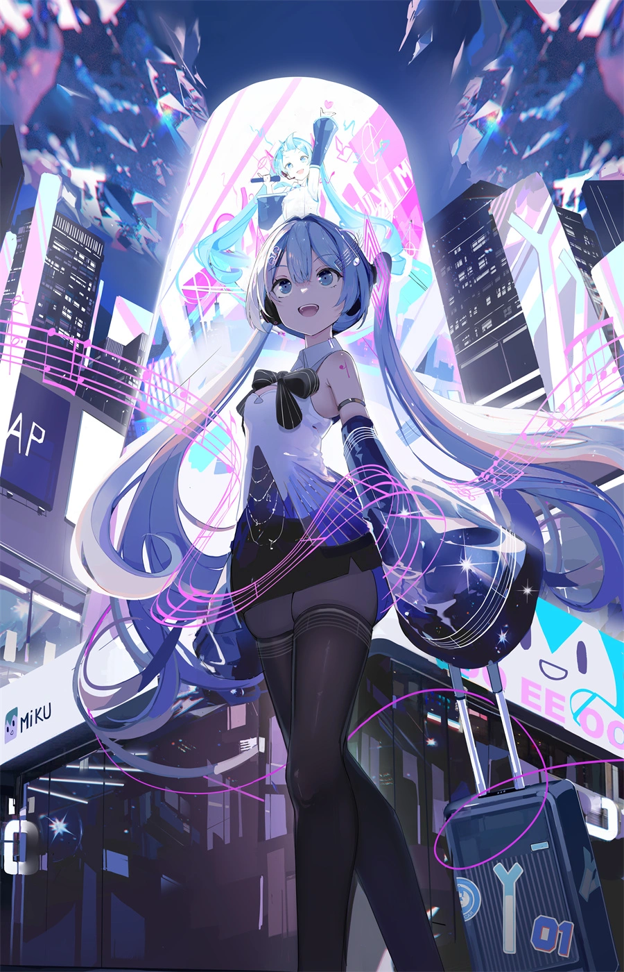 虚拟偶像 初音未来 Miku 双马尾 动漫壁纸 手机壁纸 4K壁纸