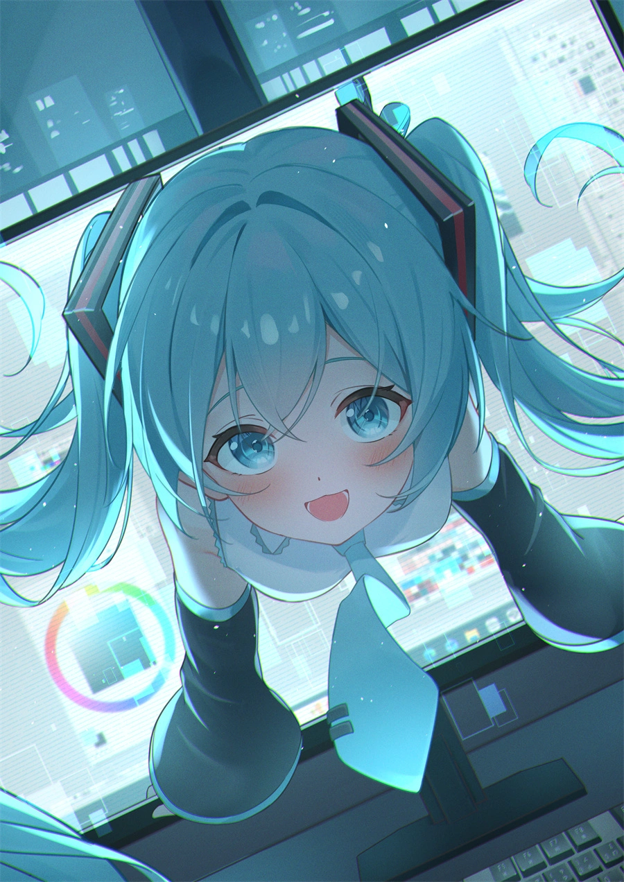虚拟偶像 初音未来 Miku 双马尾 动漫壁纸 手机壁纸 4K壁纸