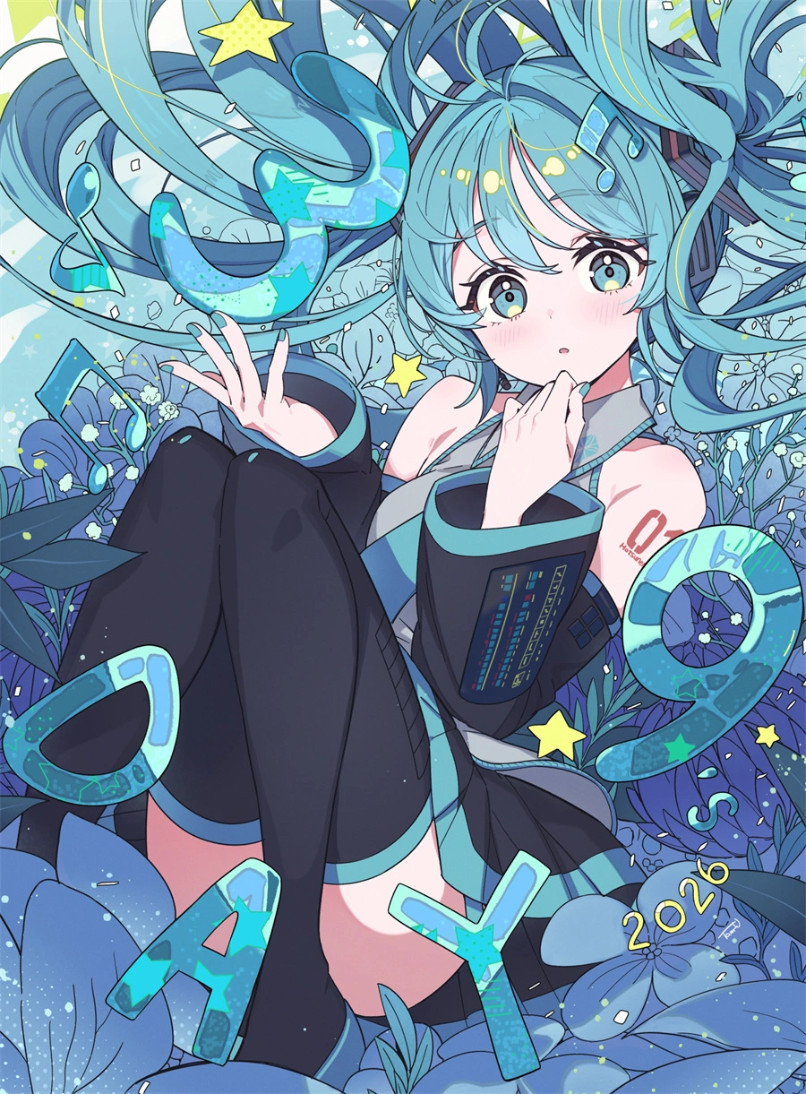 虚拟偶像 初音未来 Miku 双马尾 动漫壁纸 手机壁纸