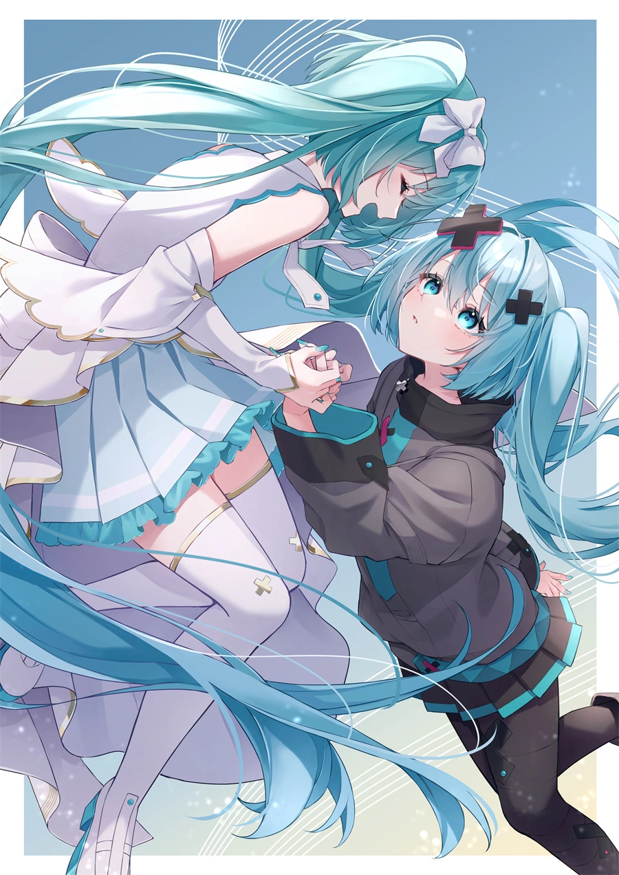 虚拟偶像 初音未来 Miku 双马尾 动漫壁纸 手机壁纸 4K壁纸