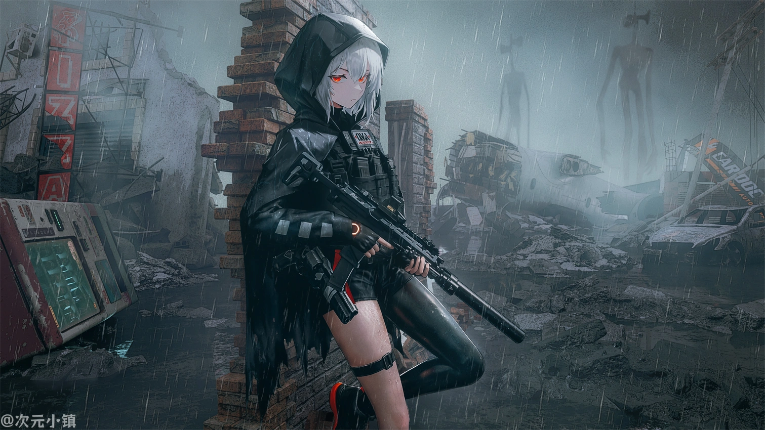 少女战区 风景 武器娘 武装少女 全境封锁 废墟 电脑壁纸 4k壁纸